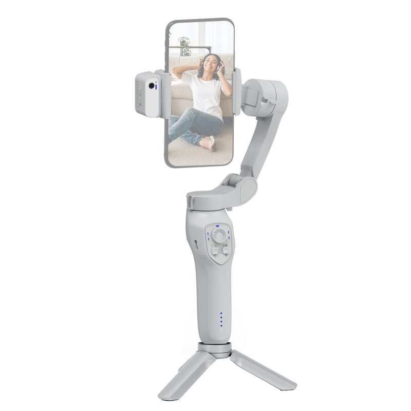 3-Axis Stabilizer Gimbal Stabilizer for Smartphone 0.28g/0.61lbs Payload Anti-shaking Support Gestures Control BT Connection with AI Vision Sensor & Fill Light Module Replacement for iPhone - Image 1