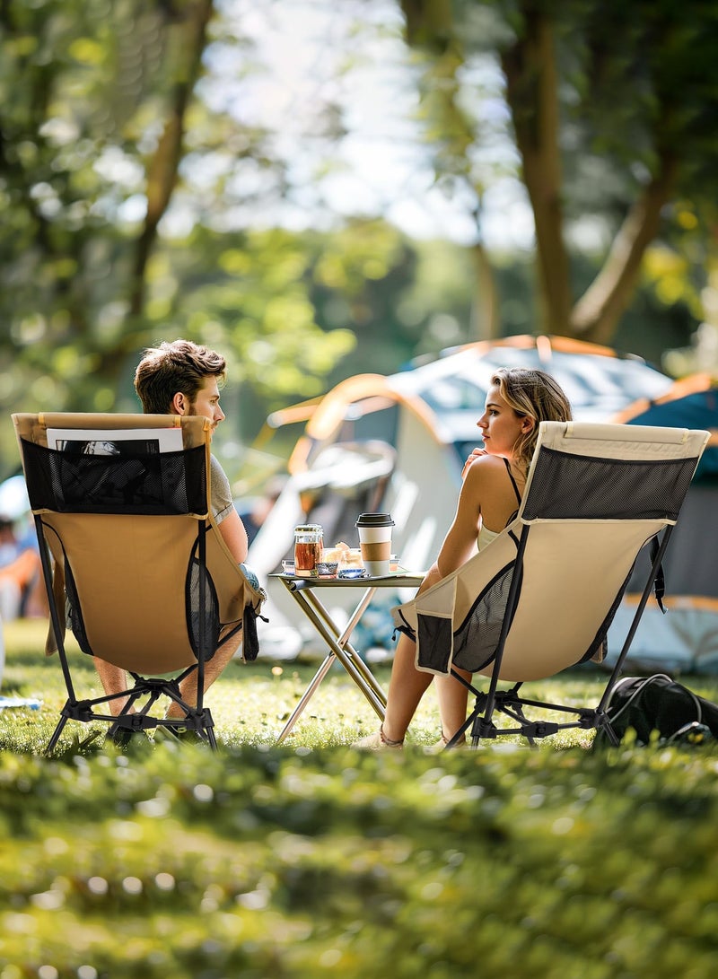 Canway كرسي تخييم عالي الظهر للبالغين قوي التحمل، كرسي تخييم محمول قابل للطي خفيف الوزن مع شبكة قابلة للتنفس، كرسي قابل للطي مدمج في الهواء الطلق للشاطئ، الصيد، النزهات، الفناء، السفر - Image 4