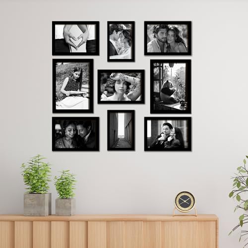 Rousrie Photo Frames For Wall With Acrylic Top | DIY Photo Frames For Wall Decoration Wall Mount, Different Size (9 Pc) - Image 4