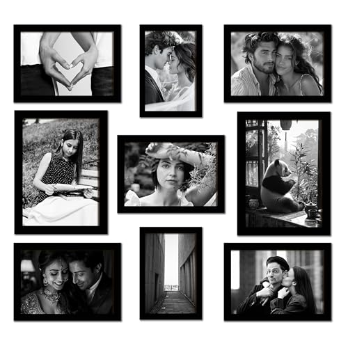 Rousrie Photo Frames For Wall With Acrylic Top | DIY Photo Frames For Wall Decoration Wall Mount, Different Size (9 Pc) - Image 2