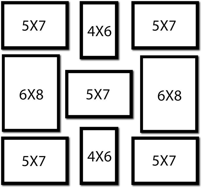 Rousrie Photo Frames For Wall With Acrylic Top | DIY Photo Frames For Wall Decoration Wall Mount, Different Size (9 Pc) - Image 3