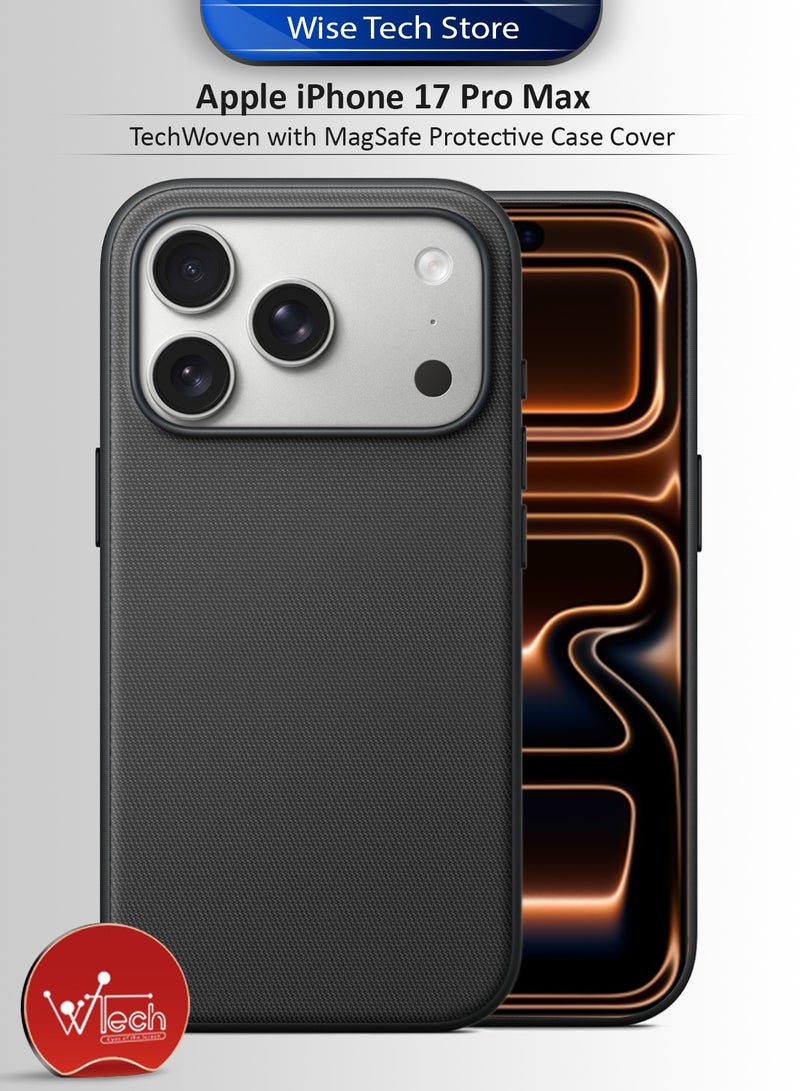 دبليو تيك أبل آيفون 17 برو ماكس 5G 2025 من تيكو ويفن مع غطاء واقٍ ماج سيف (MCMPMN) - أسود - Image 1