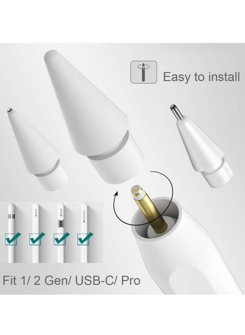 General Upgraded Replacement Tips for Apple Pencil, Mix Metal Tips for Apple Pencil 2nd Generation/ 1st Gen/USB C/Pencil Pro Tips(4 Pack)  - Image 2