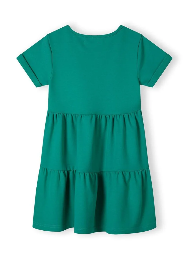 MINOTI Teen Girls Short Sleeve Fleece Tiered Dress