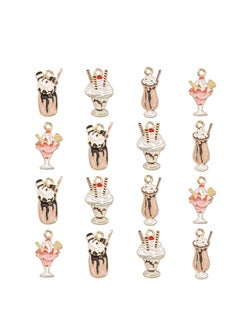 SYOSI Enamel Ice Cream Charms Kawaii Summer Sweet Food Charms Cartoon Milkshake Chocolate Sundae Dessert Charms for Jewelry Making Bulk  - Image 1
