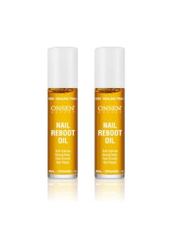 Onsen Secret Organic Cuticle Oil for Nails  USA Made  Japanese Treatment for Damaged Nails  Natural Nail Oil Cuticle Repair  Visible Results For Perfect Nails  Nail Strengthener and Growth Reboot Oil 2x10ml 