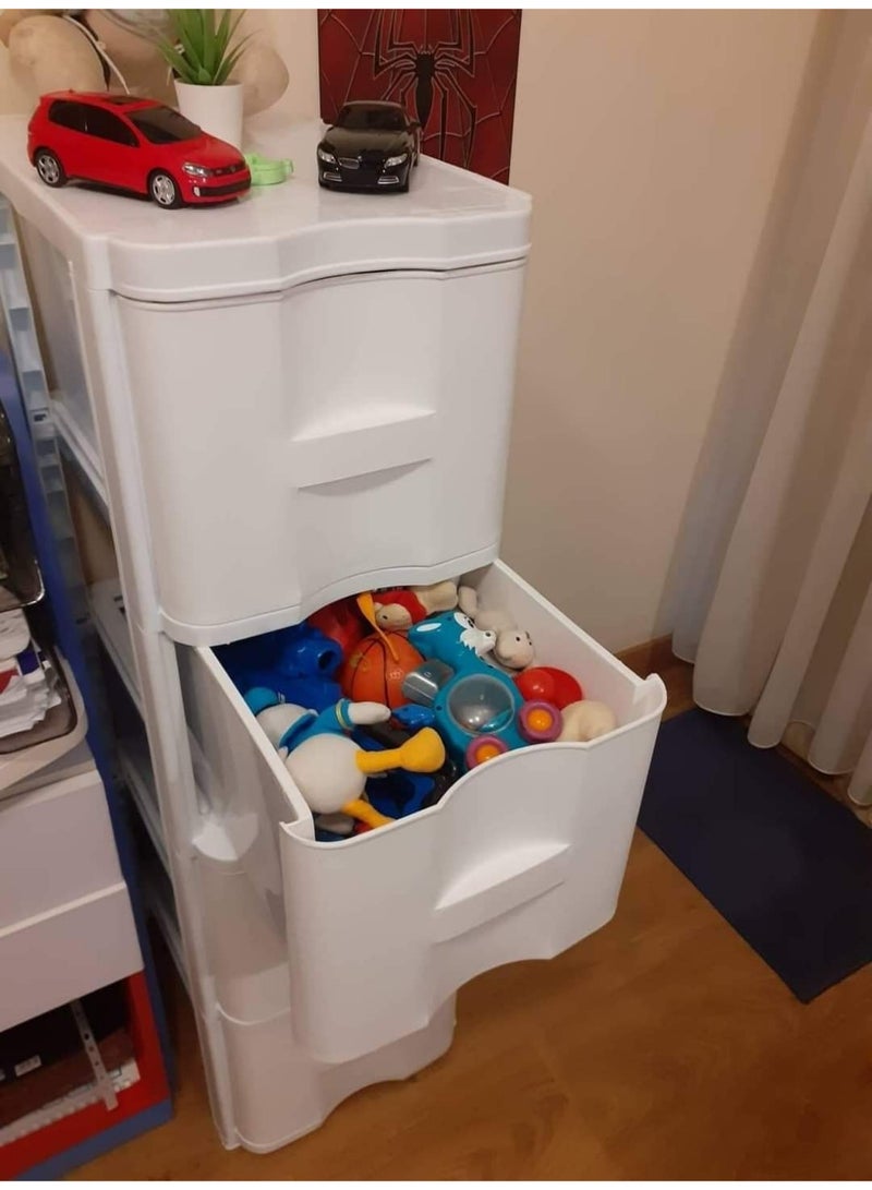 خورشيد بلاست شانون تخزين 3 ادراج غويط 140 سم من خورشيد للبلاستيك قوى ومتينة ابيض 01913 - Image 1