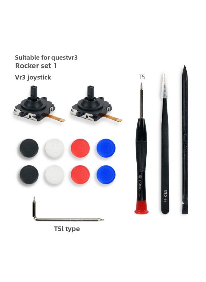 Generic Meta Quest 3 VR Handle Rocker Mushroom Head Suit With Dismantling Tool Oculus VR Rocker Cap-Product Color:Vr3 Set 1  - Image 1