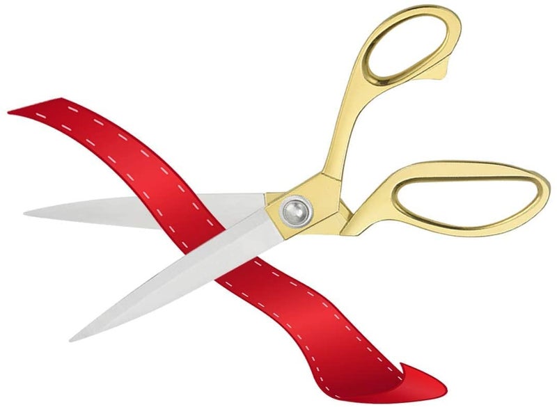 SBA PRIME SBAPRIME Professional Highly Durable Tailor Scissors Gold Stainless Steel Ribbon Cutting Sewing Dressing Gold Gold 1043 inches - Image 1