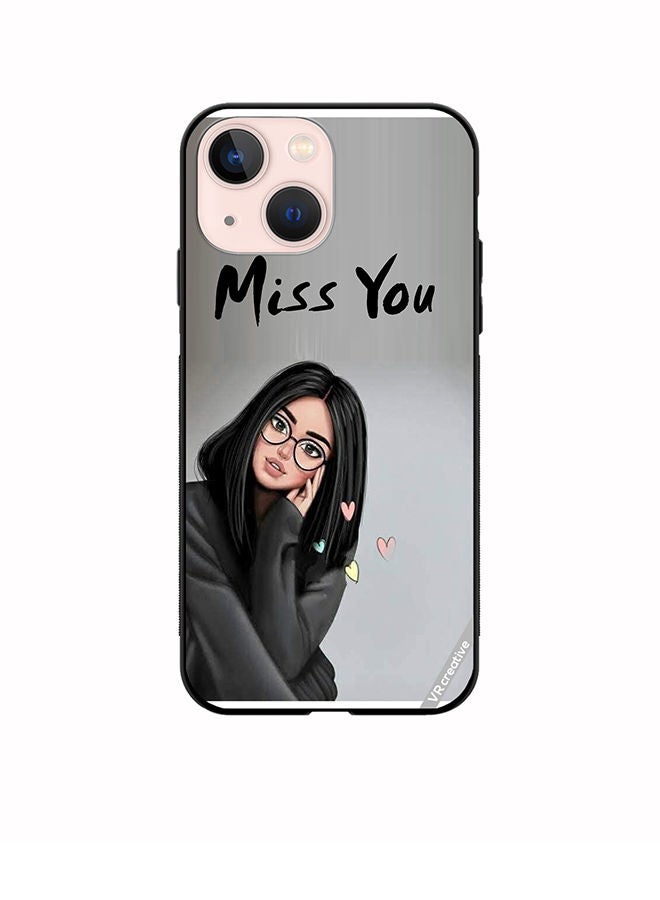 VR CREATIVE غطاء حماية لجهاز آبل آيفون 13 تصميم فتاة أفتقدك متعدد الألوان - Image 1