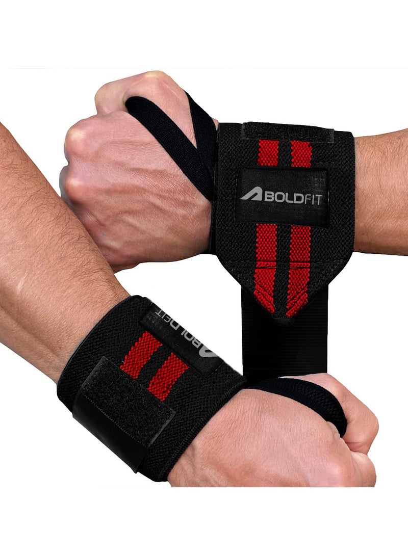 BOLDFIT Gym Hand Grip Wrist Supporter Band with Thumb Loop Straps For Men and Women  - Image 1
