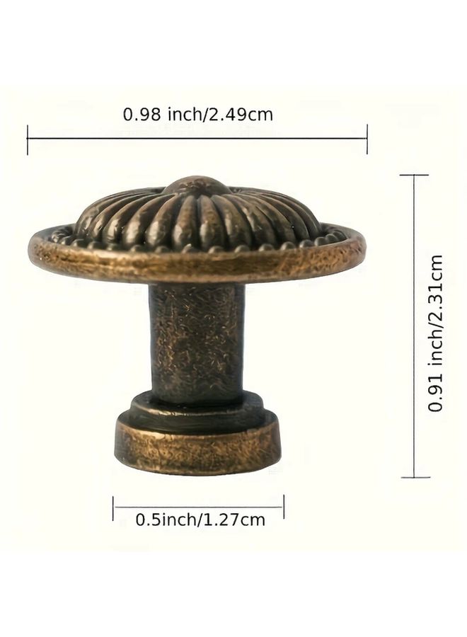 Bronze Antique Floral Cabinet Knobs For Dressers With Three Sizes Screws 3pcs - Image 3