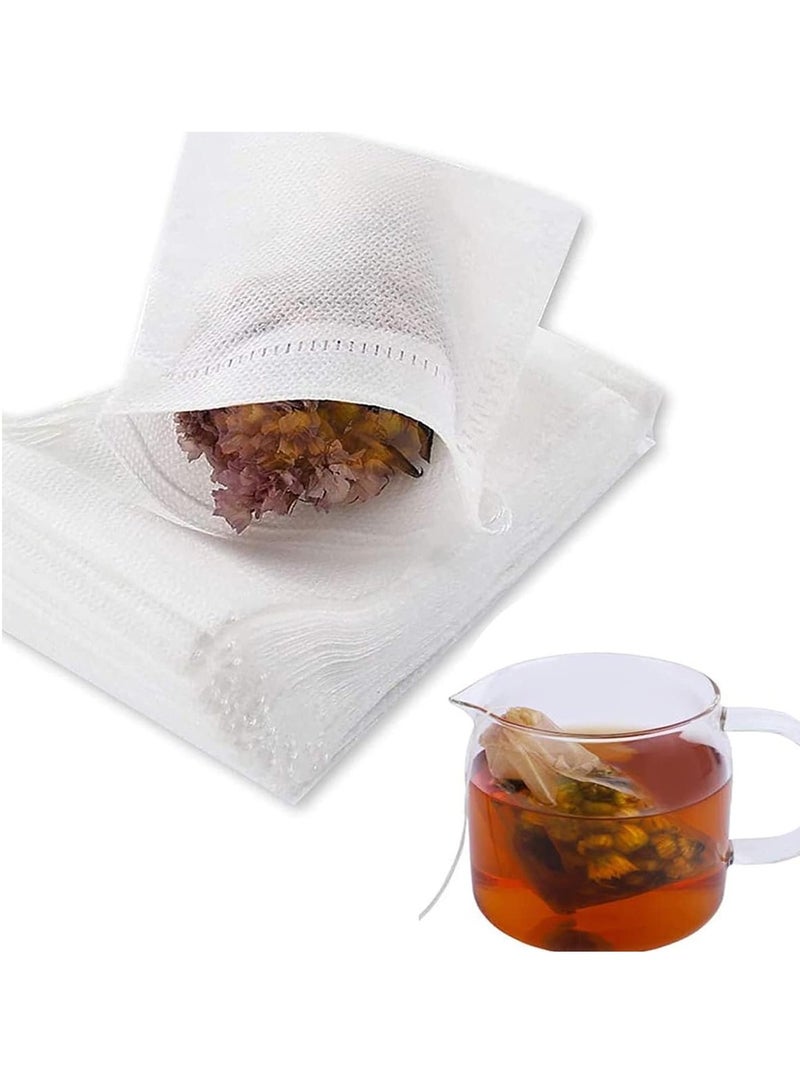 KASTWAVE 500 Pcs Tea Bags for Loose Leaf Tea Filter Bags Disposable Empty Tea Bags for Loose Leaf Tea with Drawstring for Sachet Bath Cooking  - Image 1