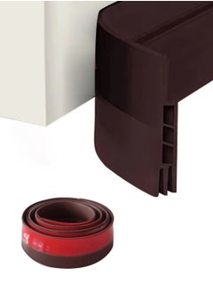 l&wen Door Draft Stopper, Self-Adhesive Door Seal Strips Sweeps for Bottom of Doors Seal Gap Reduce Wind, Dust (1m Brown)  - Image 1