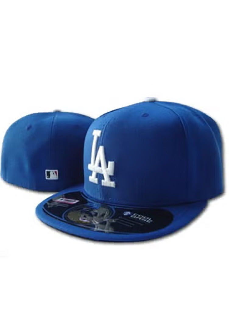 NEW ERA Los Angeles Dodgers Blue Flat - Brim Cap, Embroidered LA Logo - 61.5cm 