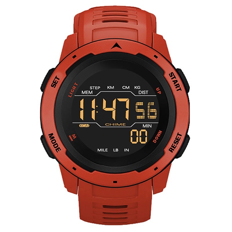 NORTH EDGE Sport Watch 50M Waterproof Pedometer Calories Counter EL Backlight - FSTN Technology Shockproof Lightweight Digital Watch for Swimming Sports - Image 1