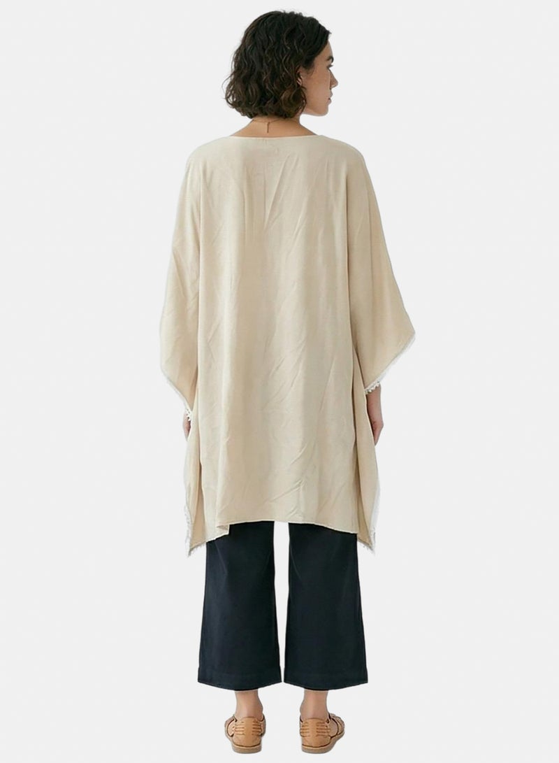 RAVIN Women Ravin Lace-Trimmed Handkerchief Hem Kaftan Tunic - Image 2