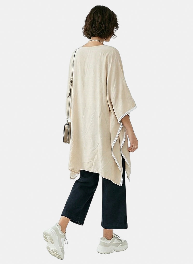 RAVIN Women Ravin Lace-Trimmed Handkerchief Hem Kaftan Tunic - Image 5