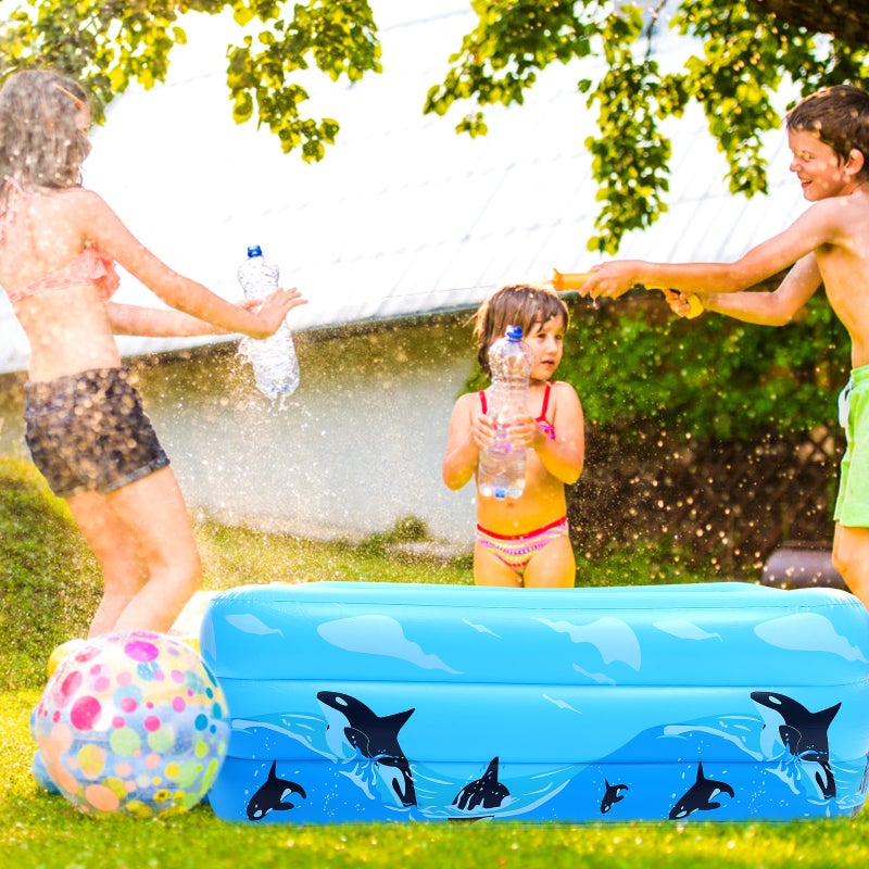 Inflatable Kiddie Pool Inflatable Swimming Pool Water Pool for Fun - Image 3