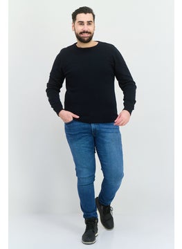 French Connection Men Crew Neck Plain Long Sleeves Sweatshirt, Black  - Image 4