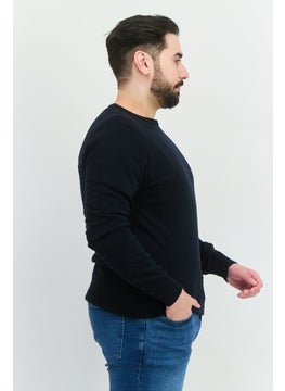 French Connection Men Crew Neck Plain Long Sleeves Sweatshirt, Black  - Image 2