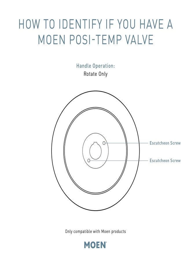 Moen Chateau Chrome Single Handle PosiTemp Pressure Balanced Shower Trim Kit, TL182NH - Image 4