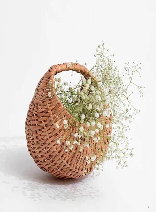 HM SERVICES Natural Finish Bamboo Cane Multipurpose Pooja Basket, Brown, 20 x 20 x 12 cm - Image 2
