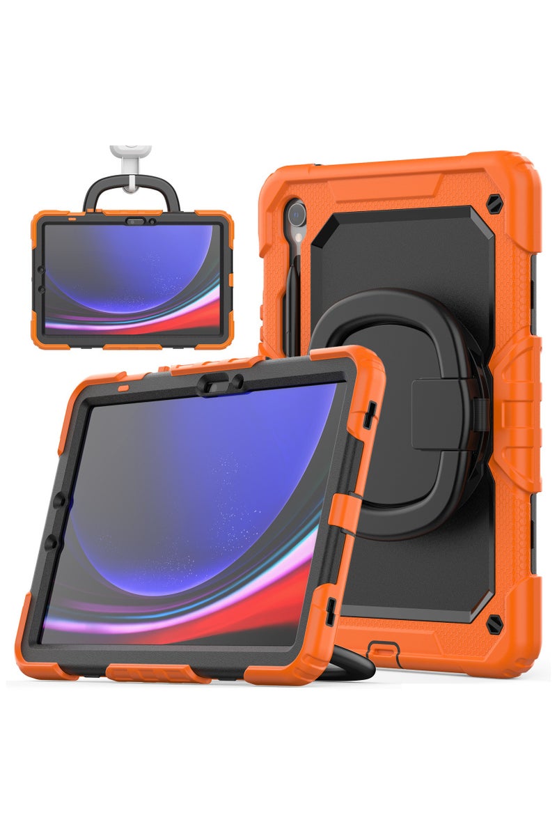 general Durable Protective Case for Samsung Galaxy Tab S10FE+ 13.1" 2025 Tablet, Shockproof Silicone 3-in-1 Case with Pencil Holder , Foldable Invisible Bracket Kickstand