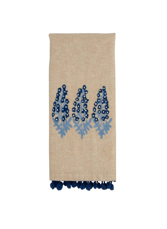Mud Pie Blooms Print Emb Towel; 21" x 14"