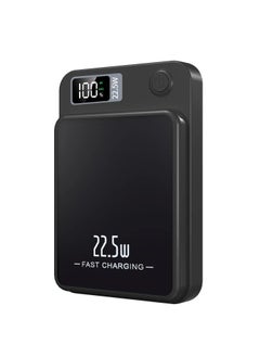 xinzhen P110 Power Bank 5000mAh Magnetic Wireless Charger, 22.5W Fast Charging, Type-C, LED Display, Ultra Slim, Portable for Outdoor Use Black  - Image 5