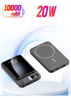 xinzhen P110 Power Bank 5000mAh Magnetic Wireless Charger, 22.5W Fast Charging, Type-C, LED Display, Ultra Slim, Portable for Outdoor Use Black  - Image 1