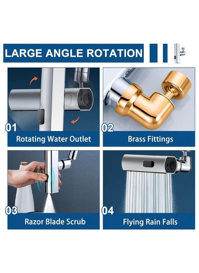 DMG TECH Tap Extension, 1080° Rotatable Aerator Tap,Universal rotating faucet,Splash Water Filter Tap Kitchen with 3 Modes Spray Head for Kitchen Bathroom  - Image 5