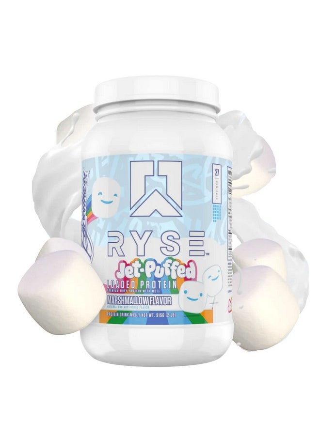 RYSE Up Supplements - Ryse Core Series Loaded Protein ; Build Recover Strength ; 25G Whey Protein ; Added Prebiotic Fiber And Mcts ; Low Carbs & Low Sugar ; 27 Servings (Marshmallow) - Image 1
