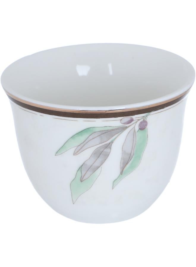 السيف  طقم فناجين قهوة بورسلين تغريد 12 قطعة أبيض - Image 2