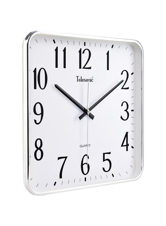 Telesonic Square Wall Clock, Creative Living Room Clock, Modern Minimalist Timepiece, Personalized Bedroom Quartz Clock, Living Room Timepiece, 33Cm - Image 1