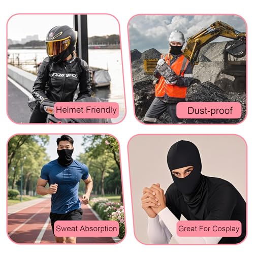 xipixiao 2Pcs Multi-Purpose Full Face Cover Ski Mask Balaclava Shiesty Unisex Summer Cooling Hood Cap Neck Gaiter Windproof UV Protector Lightweight for Outdoor Sports Motorcycle Snowboard - Image 5