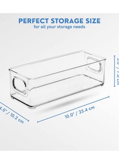 Eworld Sets of 6 Stackable Fridge Storage Bins Set, Organize Refrigerators, Freezers, Kitchen, and Countertops with Ease.  - Image 2