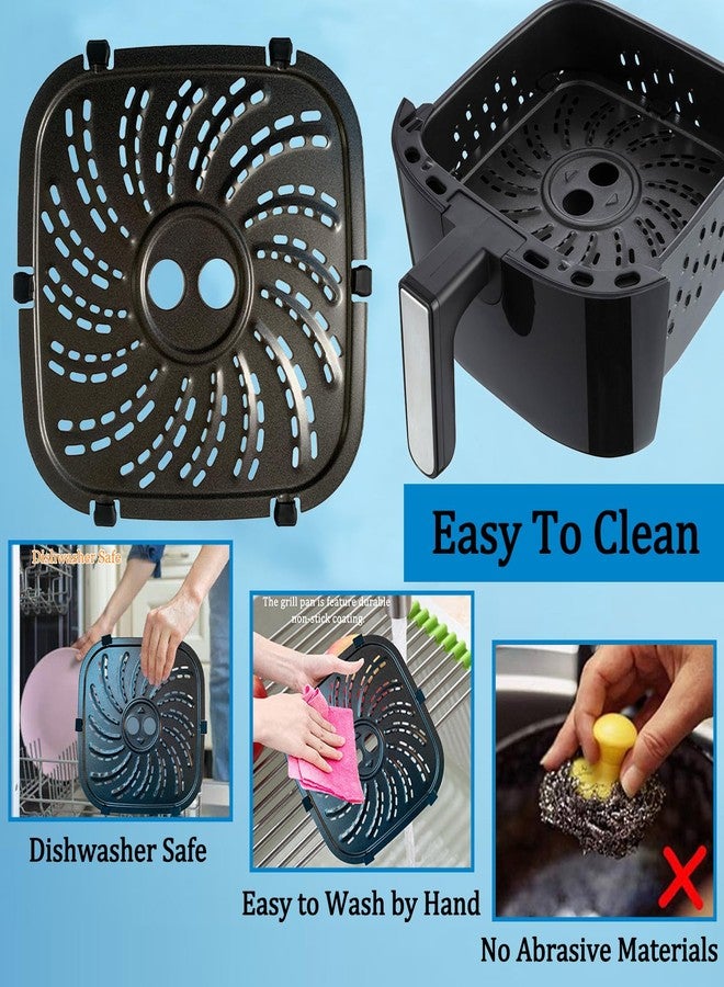 GSZN صينية تحمير GSZN لقلاية الهواء PowerXL Vortex Pro سعة 6 كوارت، صينية تحمير مطورة لقلاية الهواء PowerXL سعة 6 كوارت، غير لاصقة، آمنة للغسل في غسالة الأطباق - Image 3