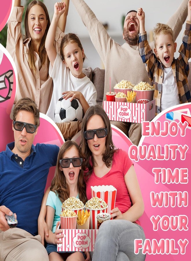 GlikCeil Movie Night Supplies Snack Trays with Handles Reusable Wooden Movie Gift Basket for Theater Popcorn Bucket Bowl Box Container Family Room Christmas Decor(Cute) - Image 5