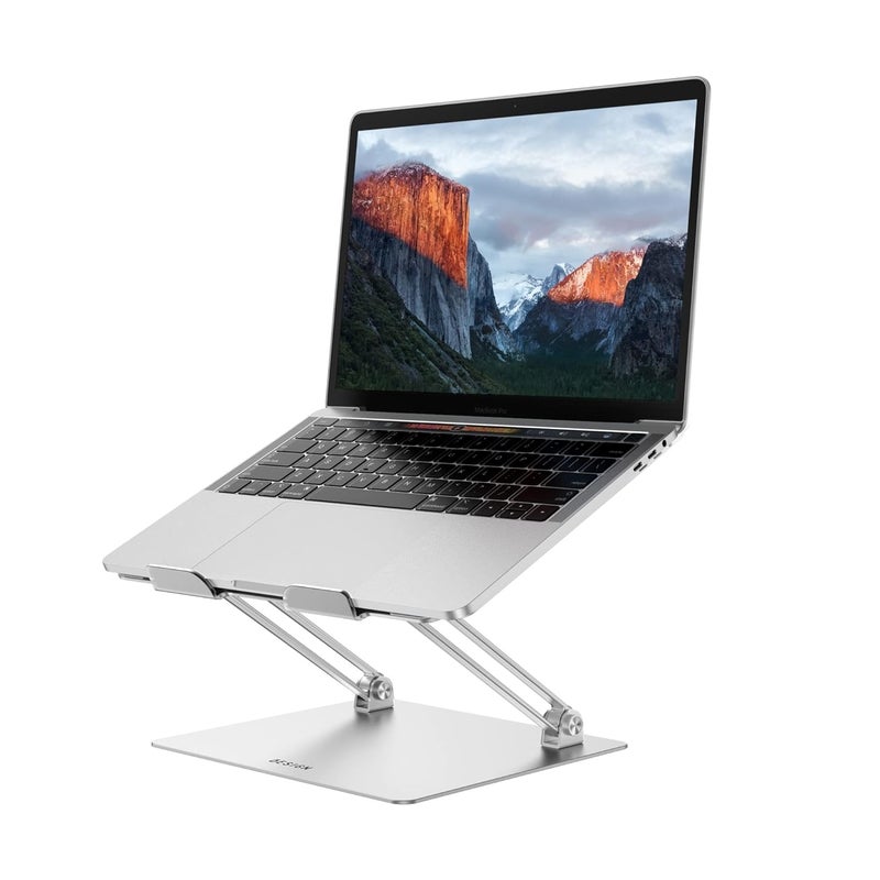 Besign LS10 Aluminum Laptop Stand Ergonomic Adjustable Notebook Stand Riser Holder Computer Stand Compatible with Air Pro Dell HP Lenovo More 10156 Laptops Silver - Image 2