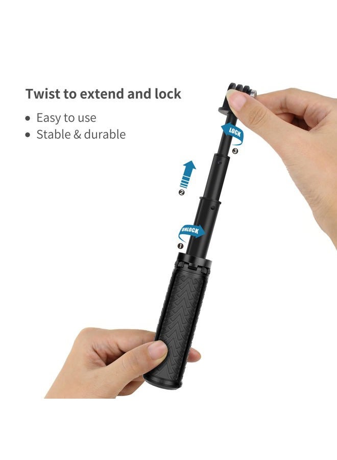 YALLSAME Mini Selfie Stick Tripod for GoPro Hero 13 12 11 10 9 8 7 6 5/AKASO/DJI, Extendable Selfie Stick for Action Camera/iPhone, Extension Pole Tripod for GoPro, Portable Handgrip for Vlog/Travel  - Image 2