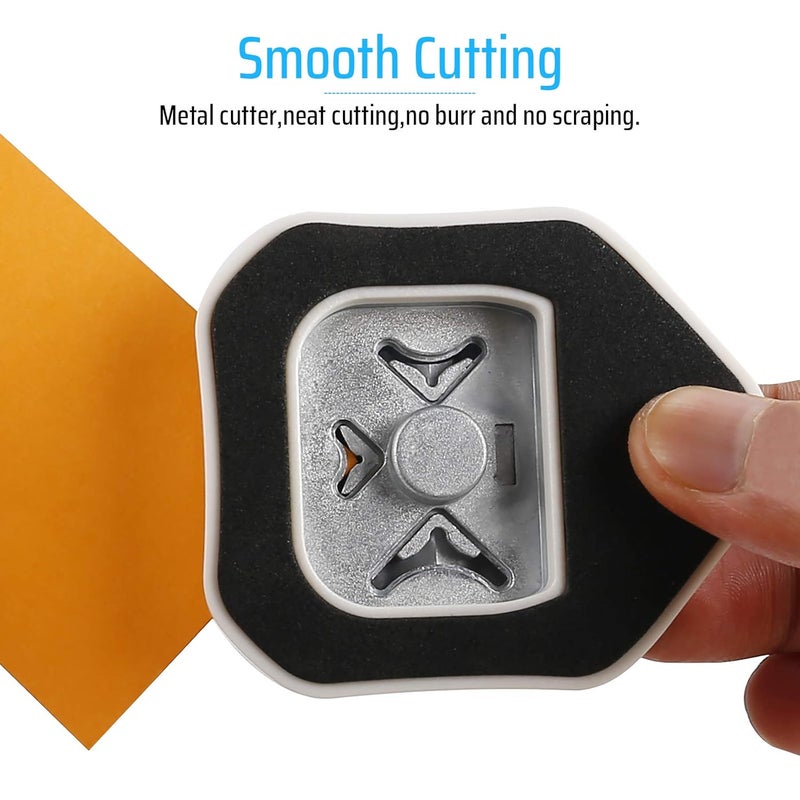 MYARTOOL 3 in 1 Corner Rounder Punch, 4mm, 7mm, 10mm 3 Way Corner Cutter for Paper Crafts, Laminate, DIY Projects, Photo Corner, Card Making and Scrapbooking - Image 2