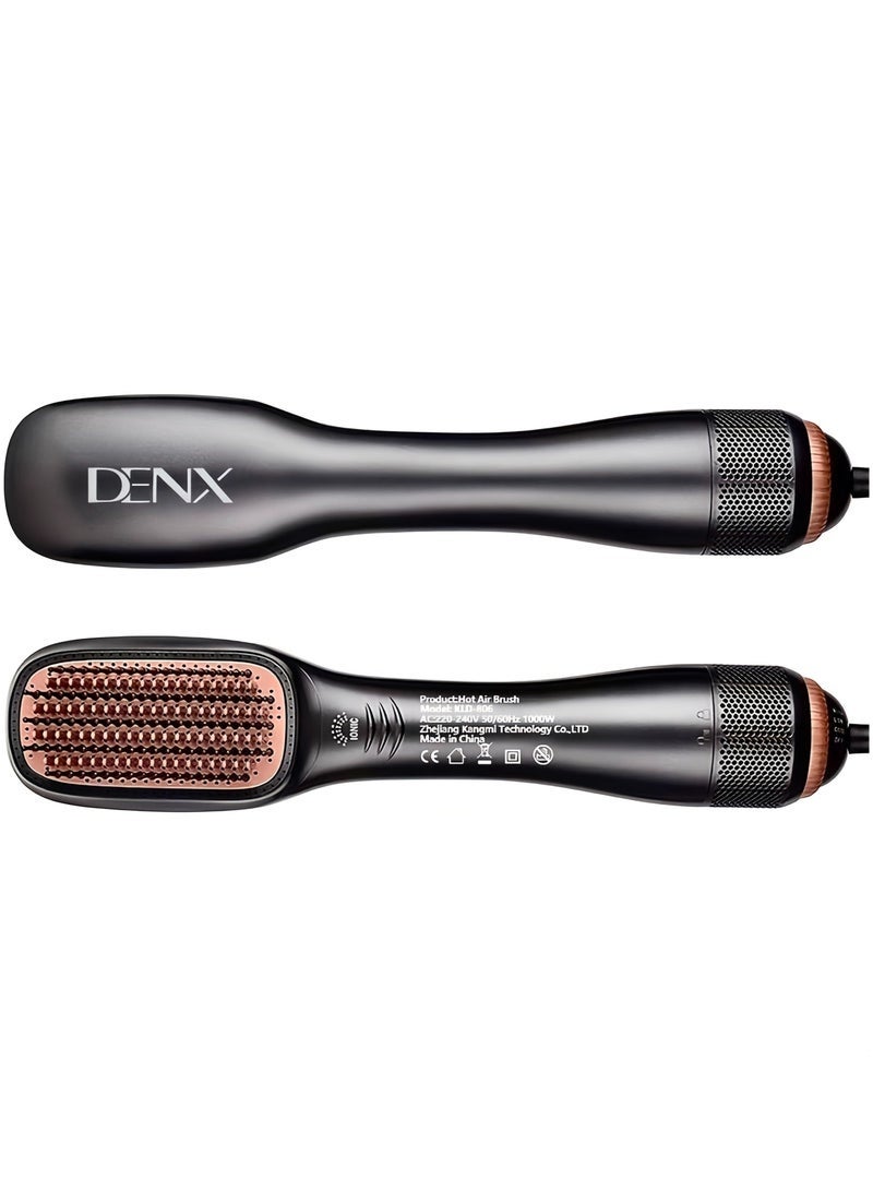 Denx 2-in-1 Hot Air Hair Brush Dryer & Volumizer – 1200W-1500W Power, Straightener & Styler with 3 Speed/Heat Settings, Max Temp 155°C, Anti-Frizz, Ergonomic Design – DX1353 - Image 1