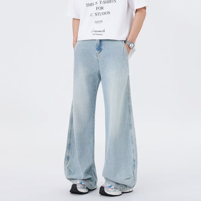 Unisex Classic Denim Jeans Loose Fit Daily Outdoor Wear - Image 1