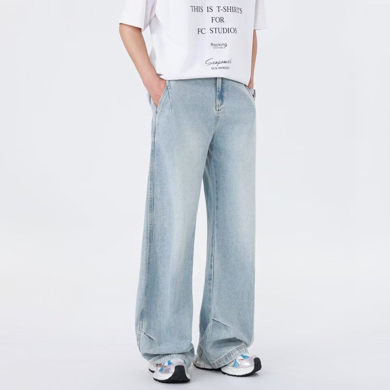 Unisex Classic Denim Jeans Loose Fit Daily Outdoor Wear - Image 4