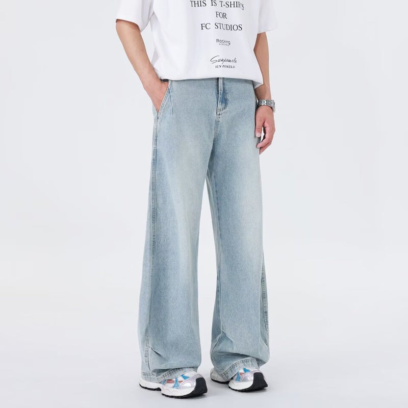 Unisex Classic Denim Jeans Loose Fit Daily Outdoor Wear - Image 3