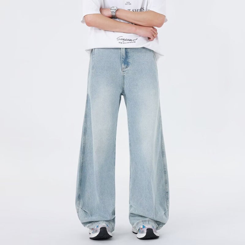 Unisex Classic Denim Jeans Loose Fit Daily Outdoor Wear - Image 2