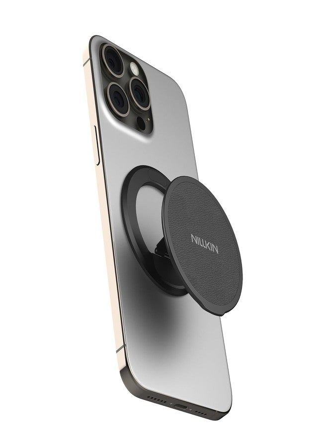 Nillkin Magnetic Phone Grip Stand Compatible with MagSafe, Magsafe Gripper Strap Round Finger Holder for iPhone 16/15 Pro, for Samsung Pixel with Magnetic Case Car Mount (Black) - Image 1