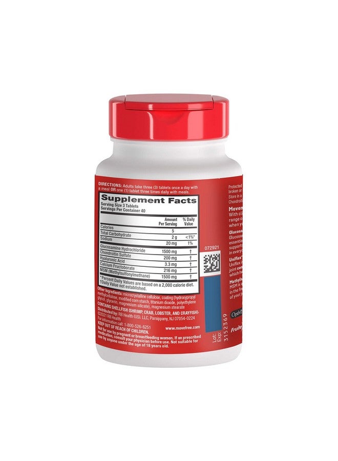 Move Free موف فري أدفانسد بلس MSM مع الجلوكوزامين وكوندرويتين، 120 حبة (عبوة من 2) - Image 5