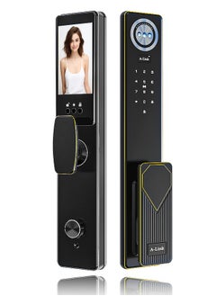 Smart Door Lock  Smart Lock with Face, Palm Print, Fingerprint, Passcode, IC Card & Remote Unlock – CNC Carved, Anodized Aluminum, Fire-Resistant & Anti-Corrosive